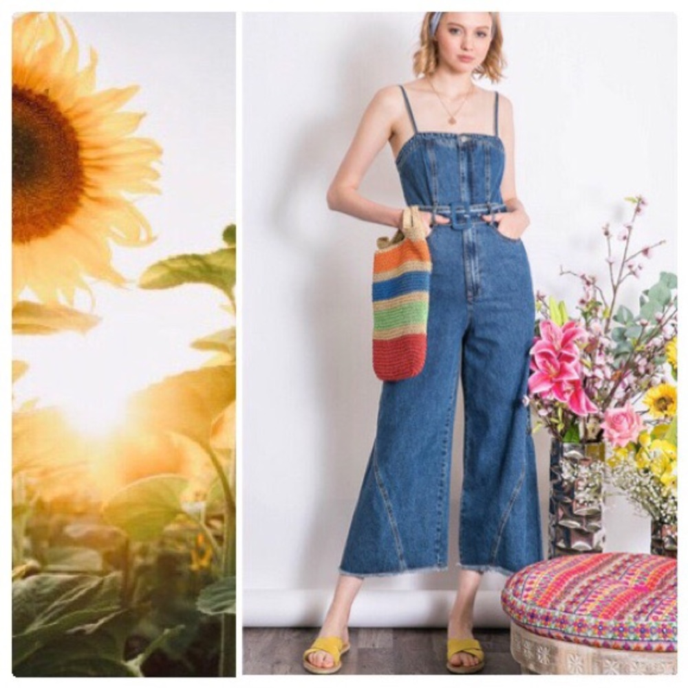 Jenna Indigo Denim Jumpsuit - Picture 2 of 7